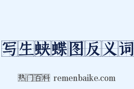 写生蛱蝶图反义词是什么意思的图片